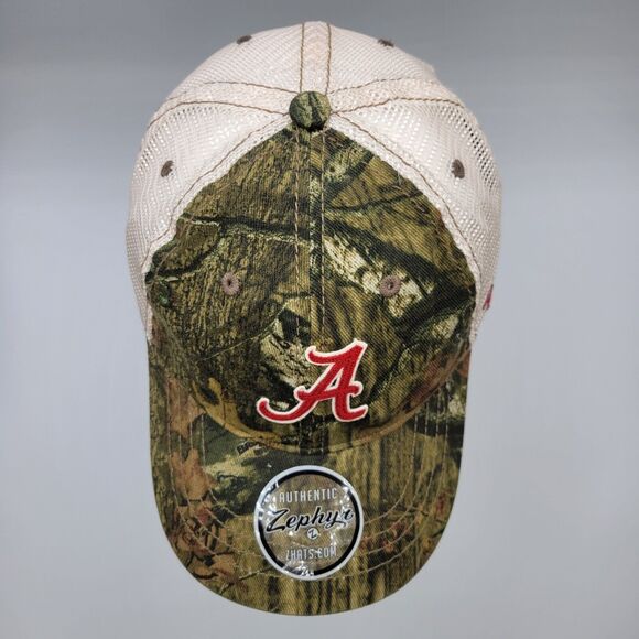 Alabama Crimson Tide Mens Womens Trucker Hat Zephyr Mesh Back Camo Snapback SEC - Picture 5 of 10